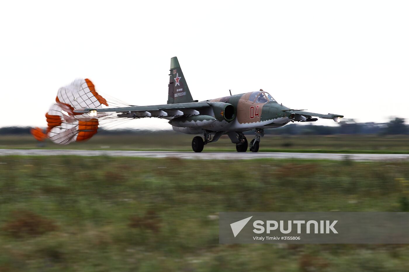 Flight training of Sukhoi SU-25 crews in Primorsko-Akhtarsk
