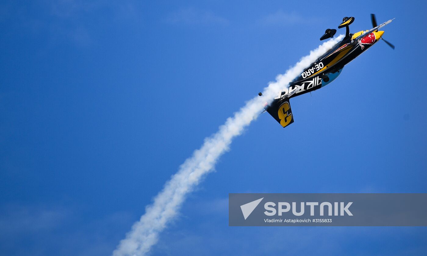 Preparing for Red Bull Air Race stage in Kazan