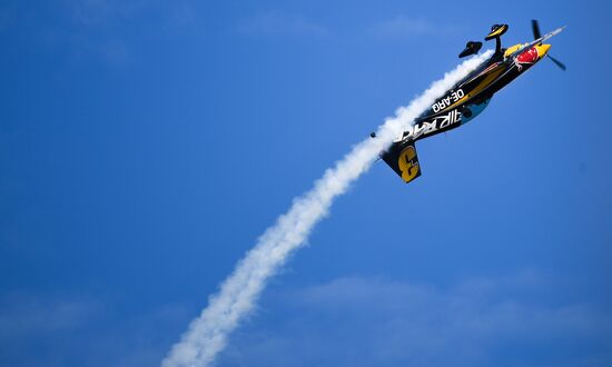 Preparing for Red Bull Air Race stage in Kazan