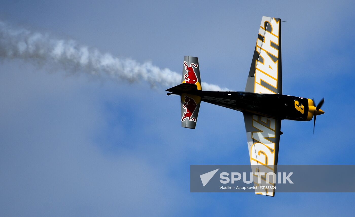 Preparing for Red Bull Air Race stage in Kazan