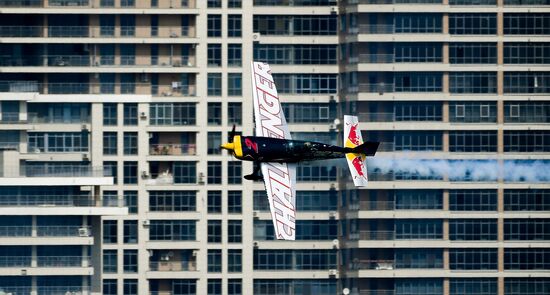 Preparing for Red Bull Air Race stage in Kazan