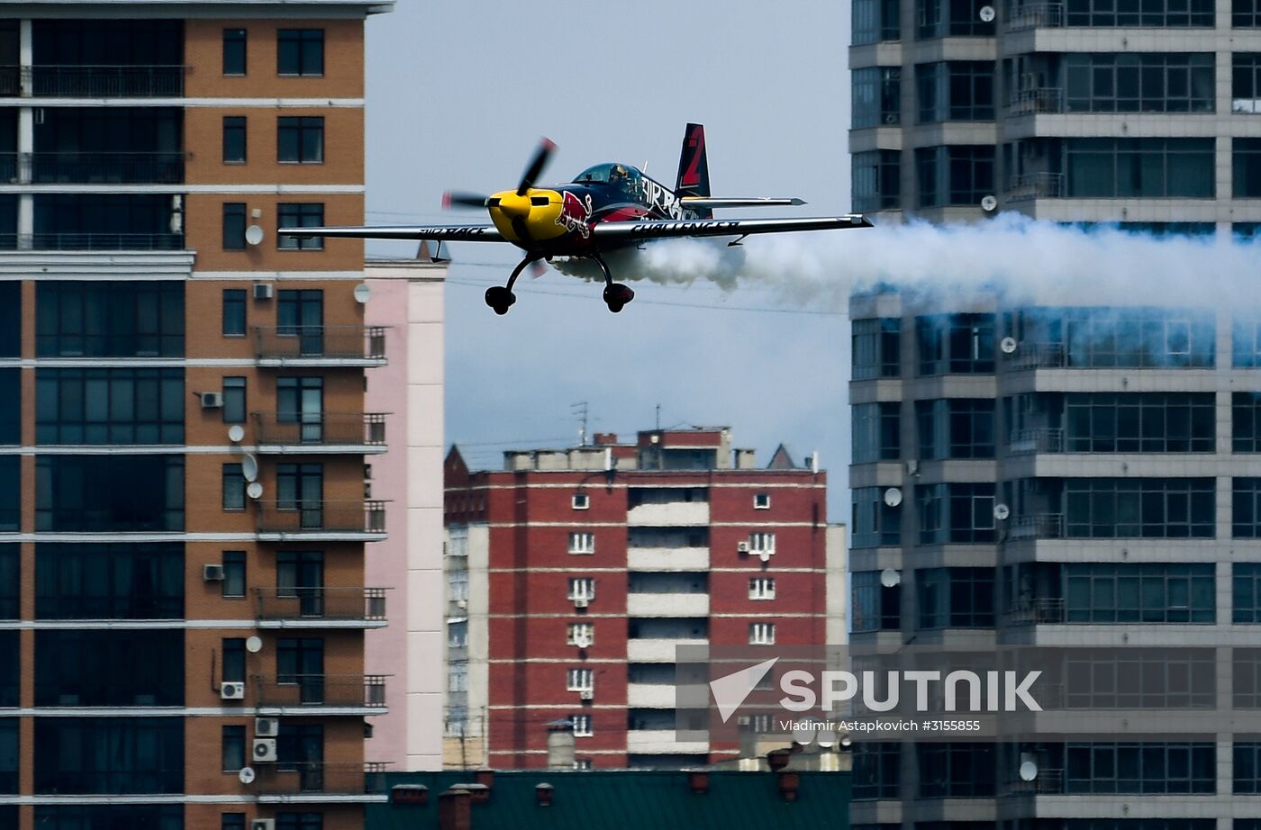 Preparing for Red Bull Air Race stage in Kazan