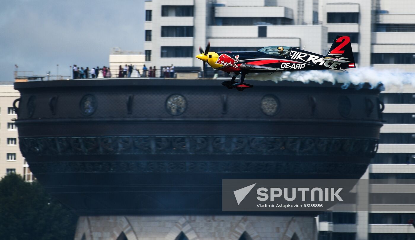 Preparing for Red Bull Air Race stage in Kazan