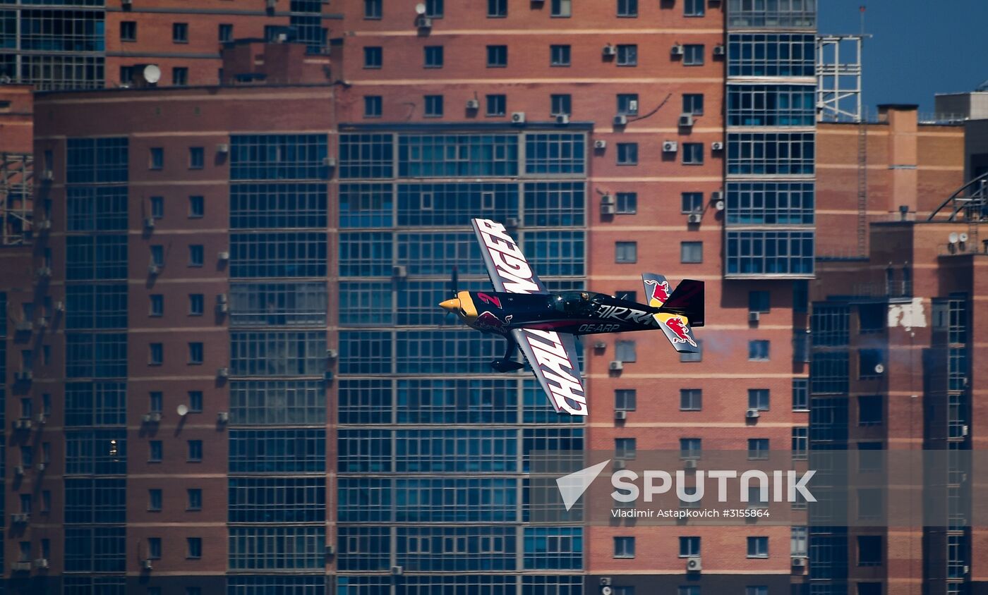 Preparing for Red Bull Air Race stage in Kazan