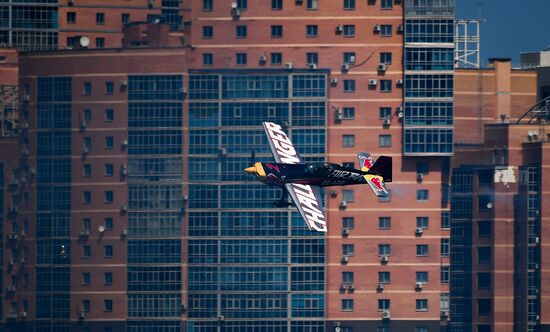 Preparing for Red Bull Air Race stage in Kazan