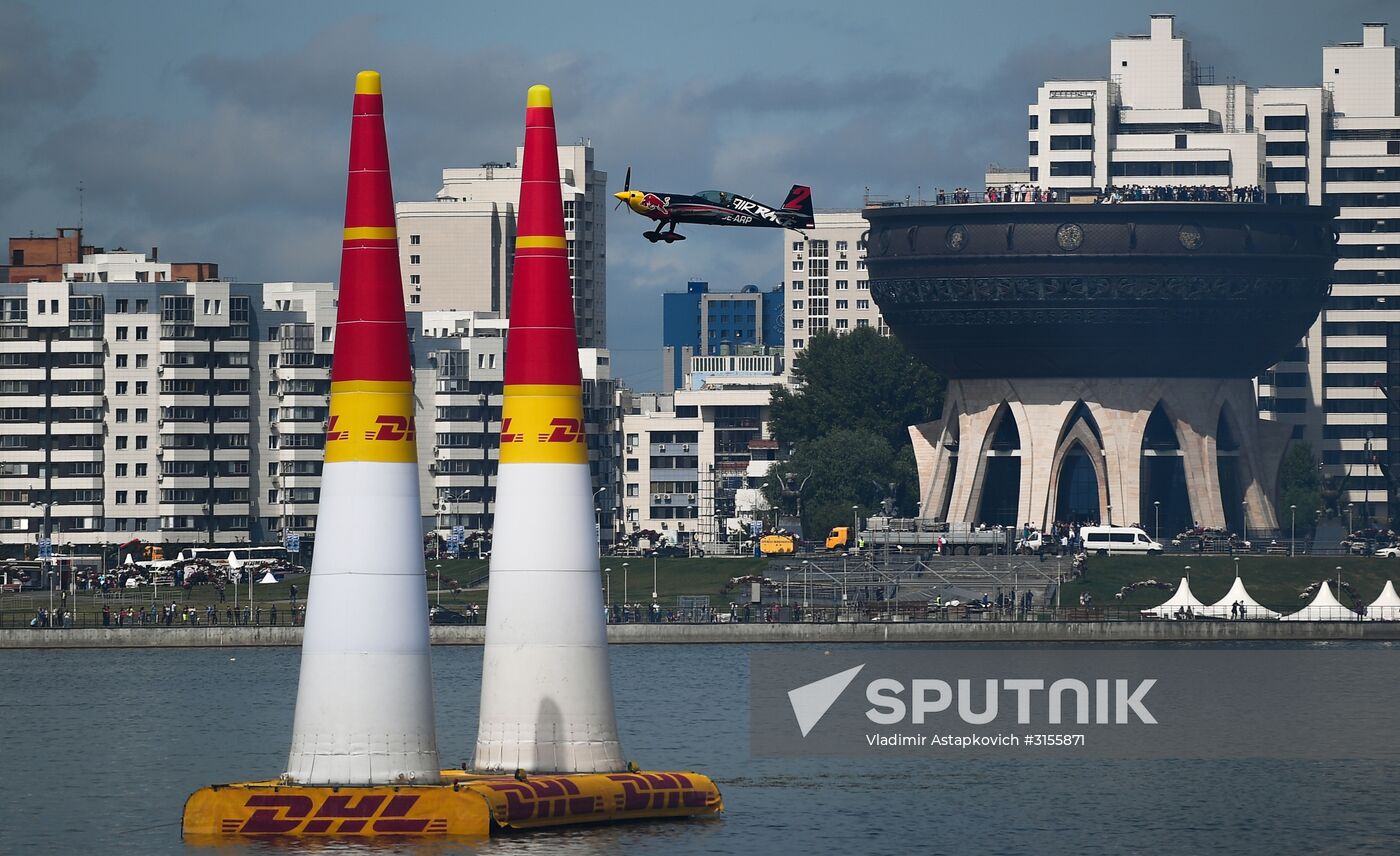 Preparing for Red Bull Air Race stage in Kazan