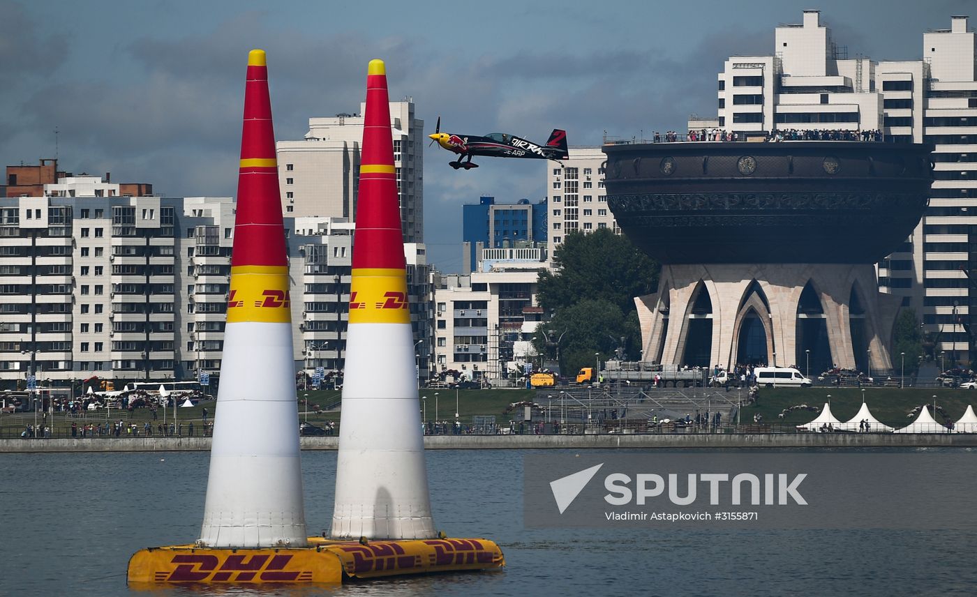 Preparing for Red Bull Air Race stage in Kazan