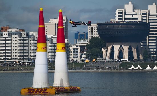 Preparing for Red Bull Air Race stage in Kazan