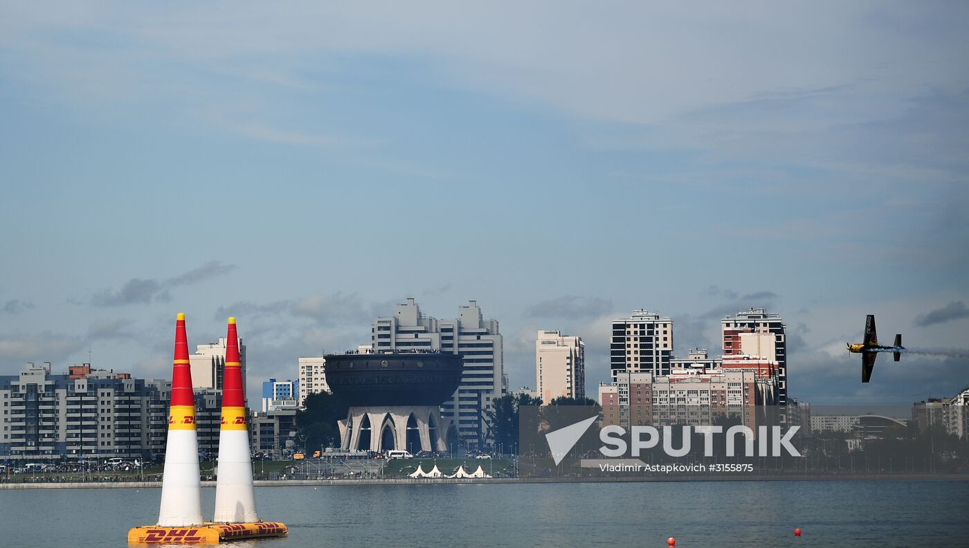 Preparing for Red Bull Air Race stage in Kazan