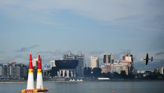Preparing for Red Bull Air Race stage in Kazan