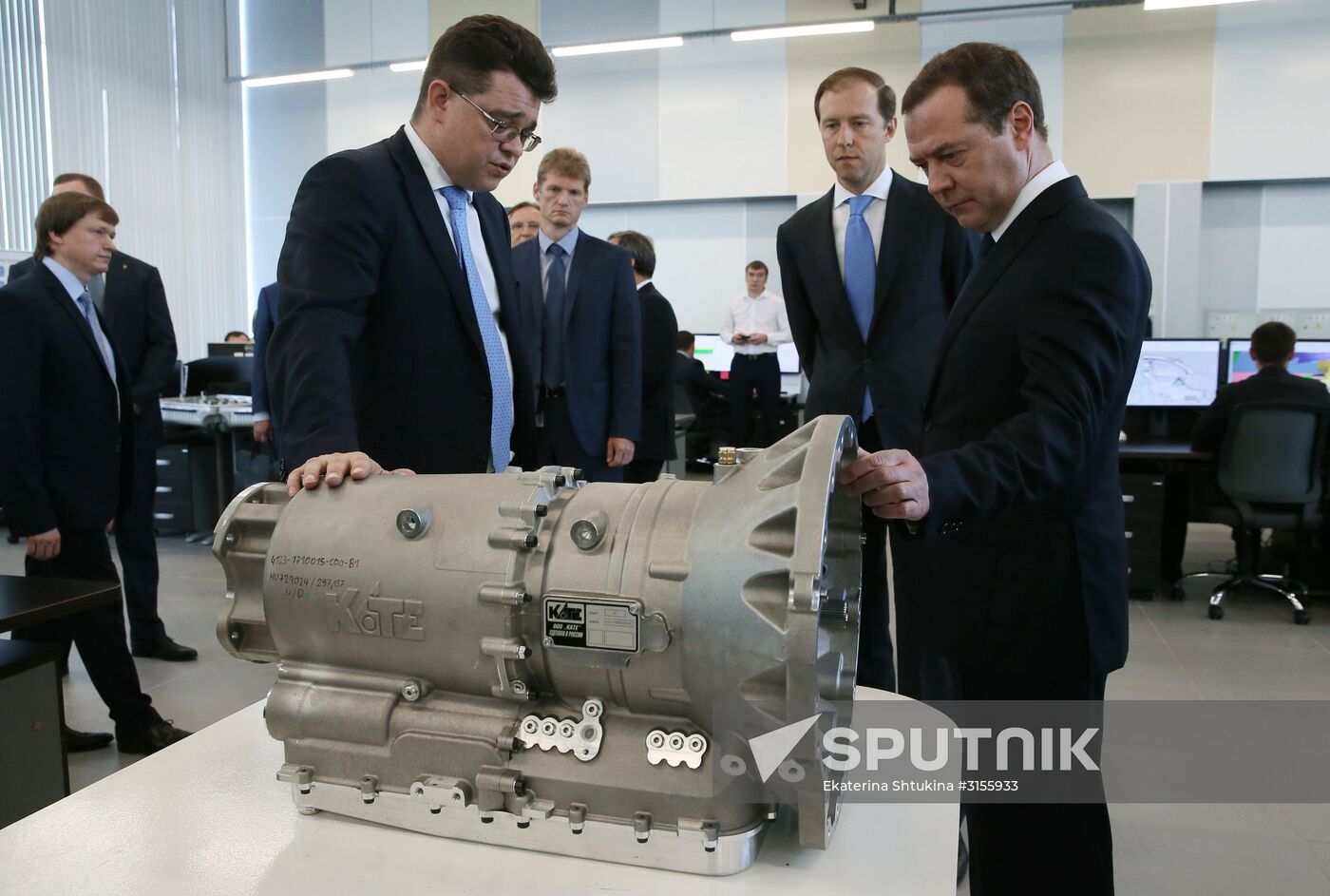Prime Minister Dmitry Medvedev visits NAMI automotive research institute