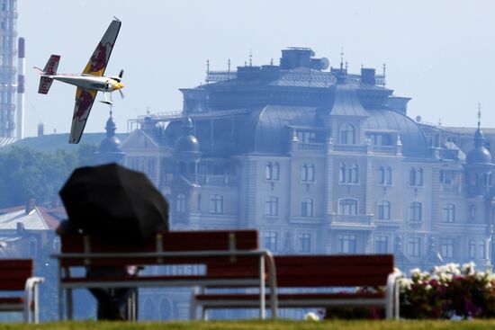 Preparing for Red Bull Air Race stage in Kazan
