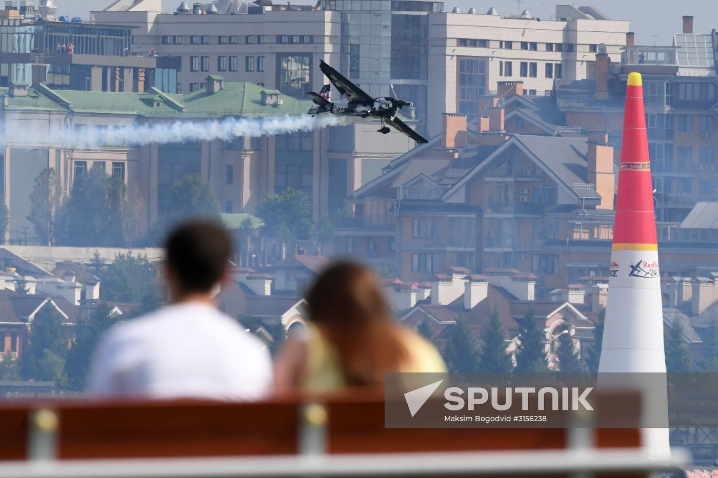 Preparing for Red Bull Air Race stage in Kazan