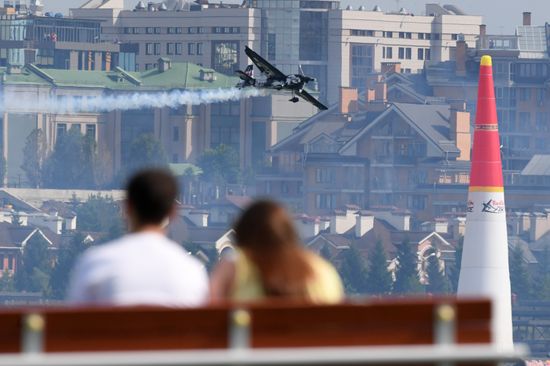 Preparing for Red Bull Air Race stage in Kazan