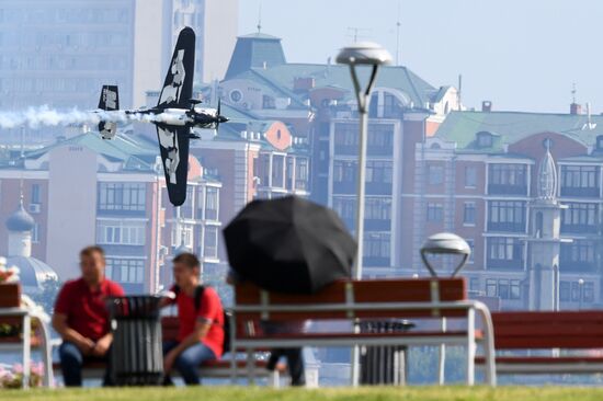 Preparing for Red Bull Air Race stage in Kazan