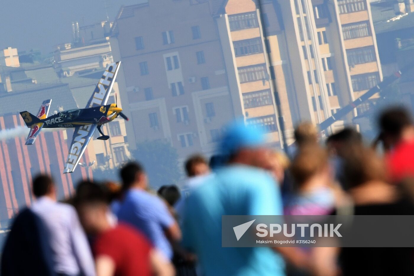 Preparing for Red Bull Air Race stage in Kazan