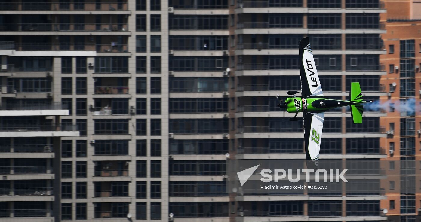 Preparing for Red Bull Air Race stage in Kazan