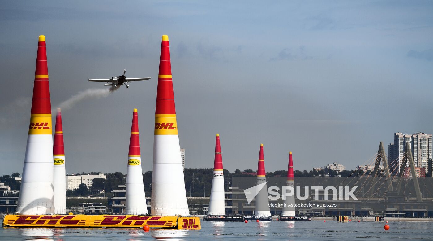Preparing for Red Bull Air Race stage in Kazan
