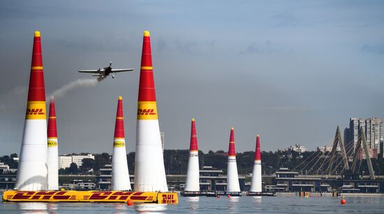 Preparing for Red Bull Air Race stage in Kazan