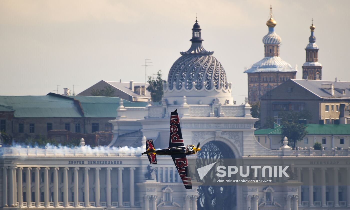 Preparing for Red Bull Air Race stage in Kazan