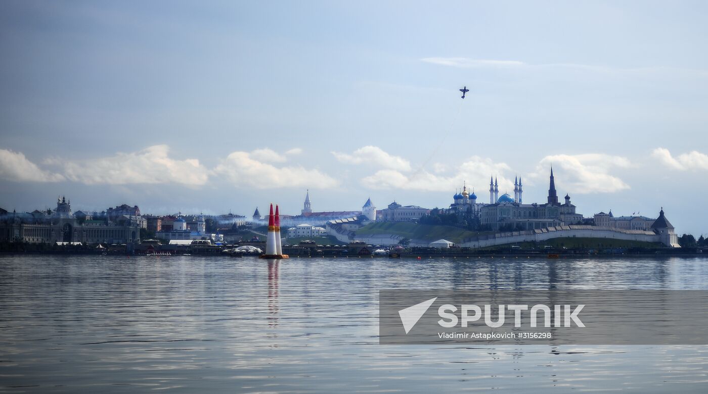 Preparing for Red Bull Air Race stage in Kazan