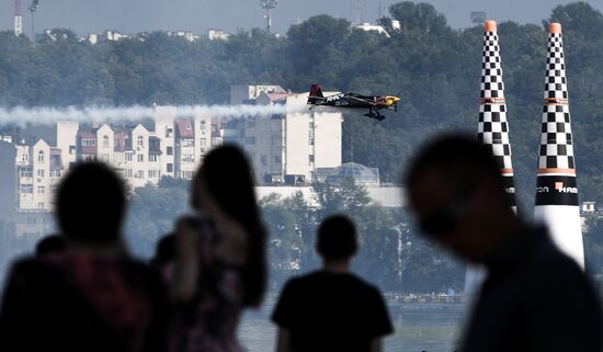 Preparing for Red Bull Air Race stage in Kazan
