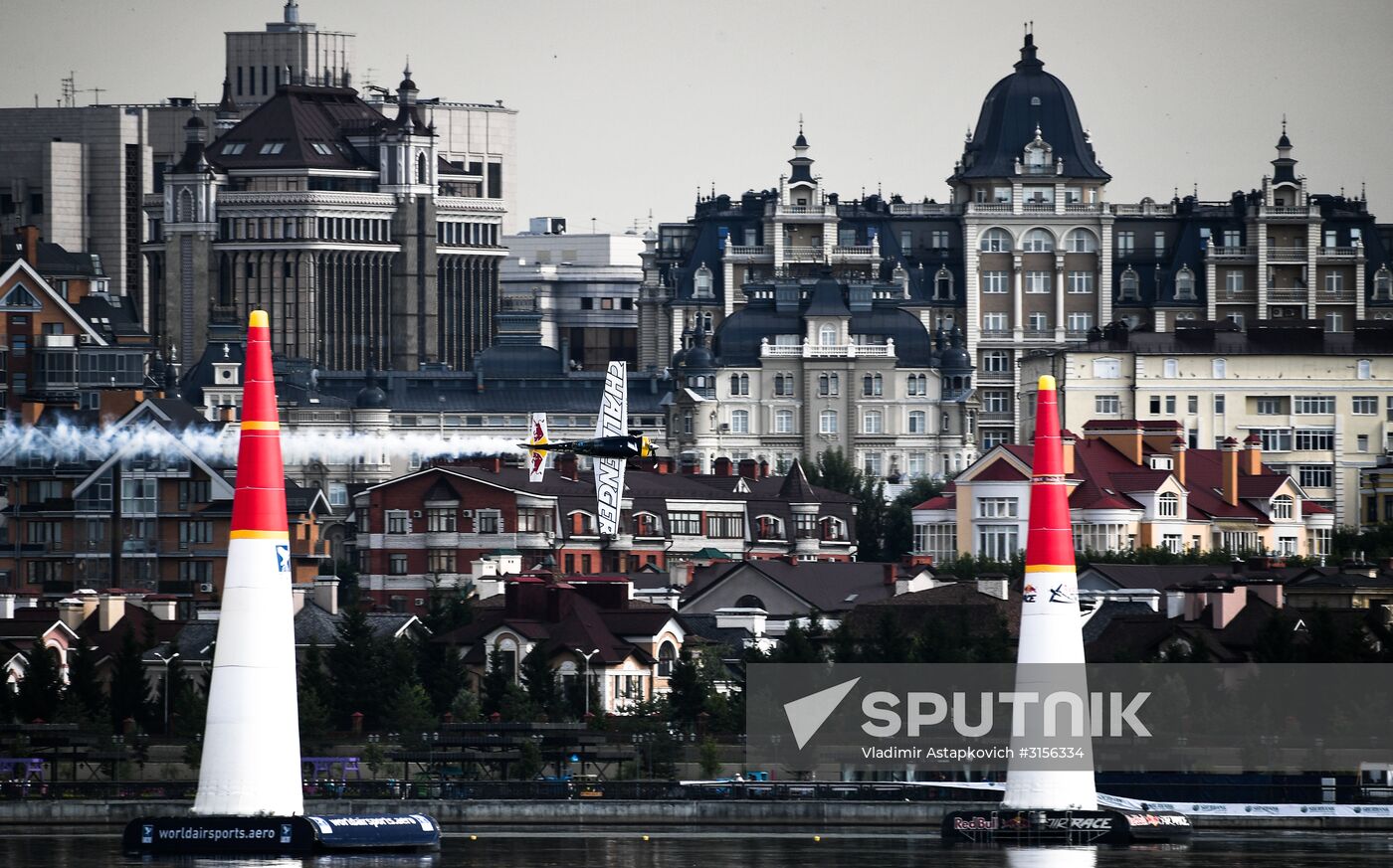 Preparing for Red Bull Air Race stage in Kazan