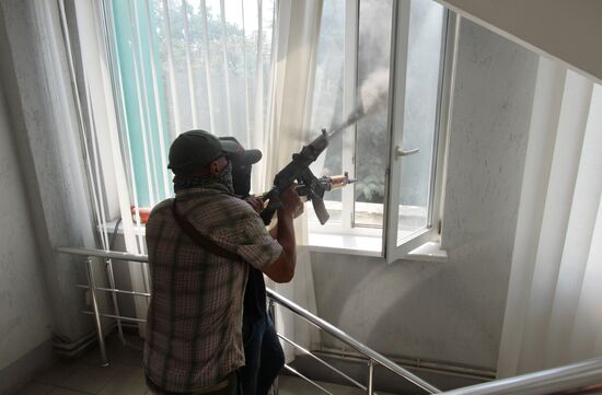 Anti-terrorist exercise in Lugansk