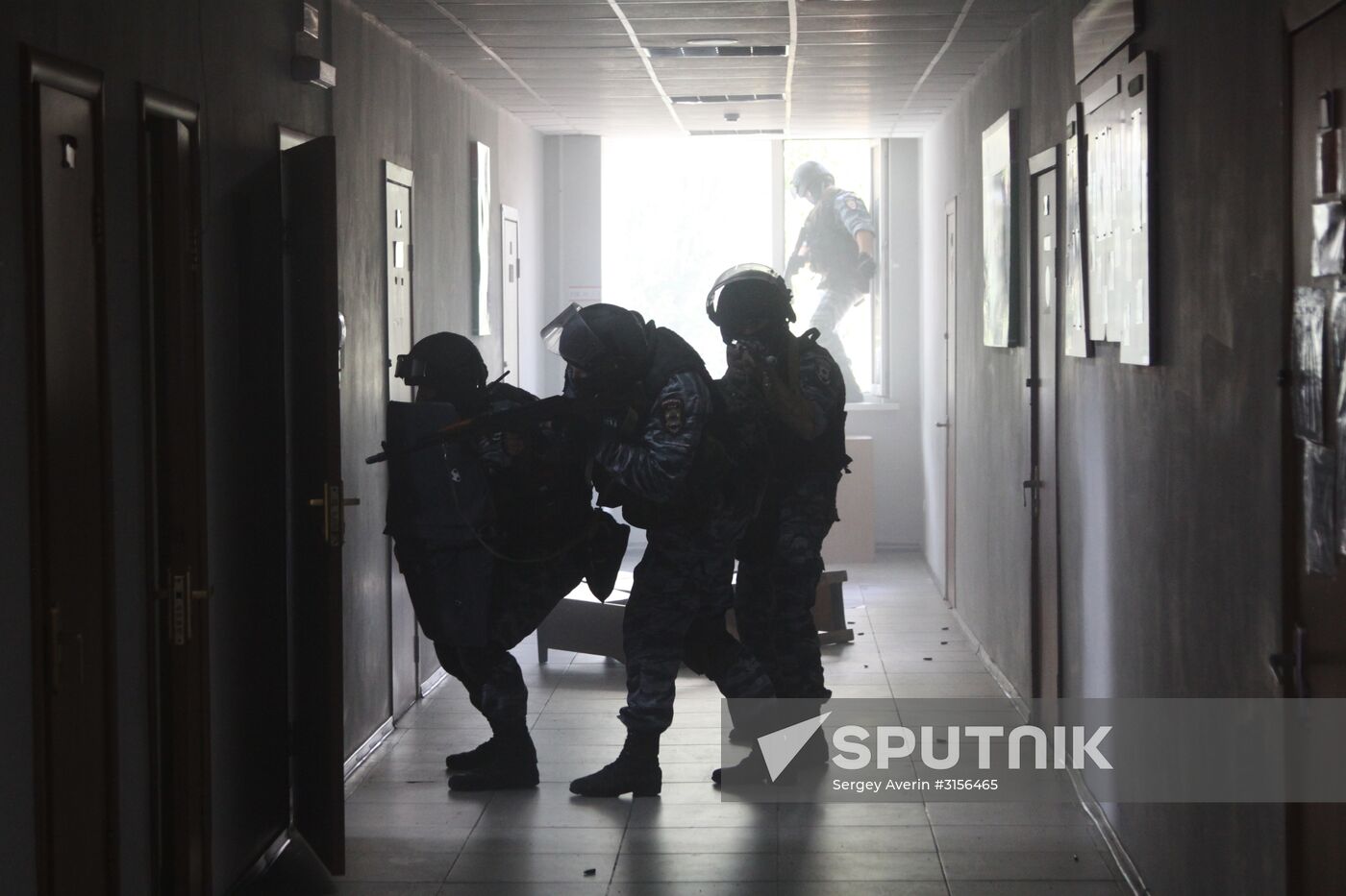 Anti-terrorist exercise in Lugansk