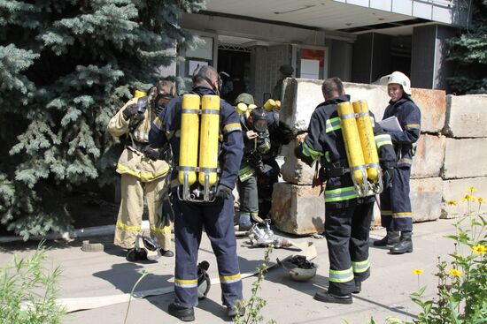 Anti-terrorist exercise in Lugansk