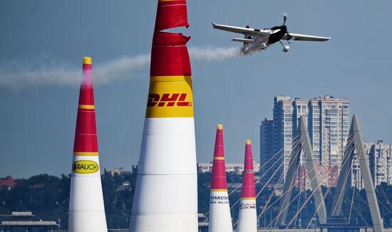 Preparing for Red Bull Air Race stage in Kazan