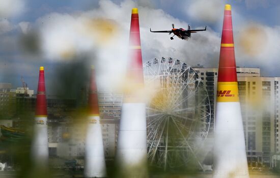 Preparing for Red Bull Air Race stage in Kazan