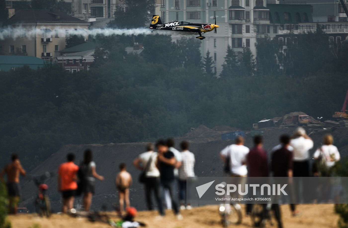 Preparing for Red Bull Air Race stage in Kazan