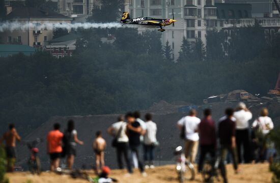 Preparing for Red Bull Air Race stage in Kazan