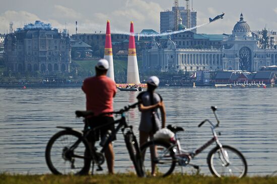 Preparing for Red Bull Air Race stage in Kazan
