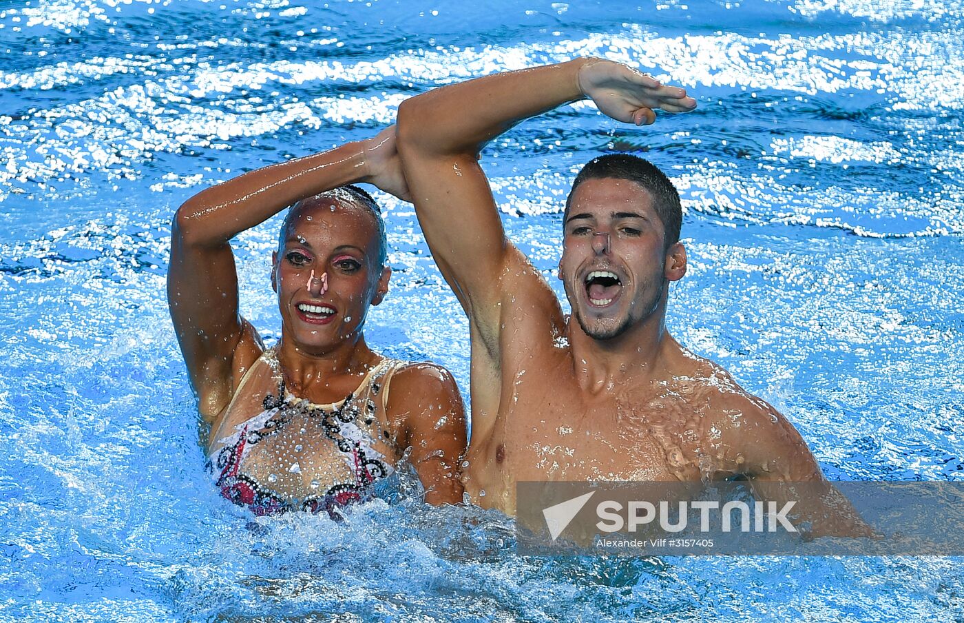 2017 FINA World Championships. Synchronized swimming. Mixed duet free routine. Finals