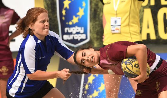 European Beach Fives Rugby Championship. Day one