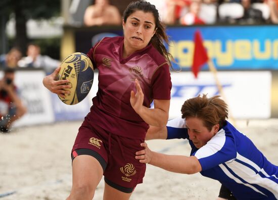 European Beach Fives Rugby Championship. Day one