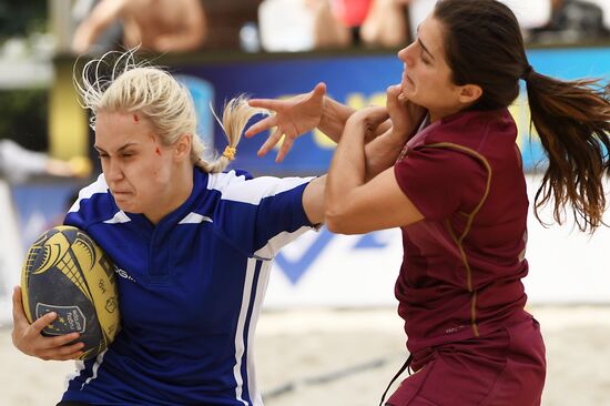 European Beach Fives Rugby Championship. Day one