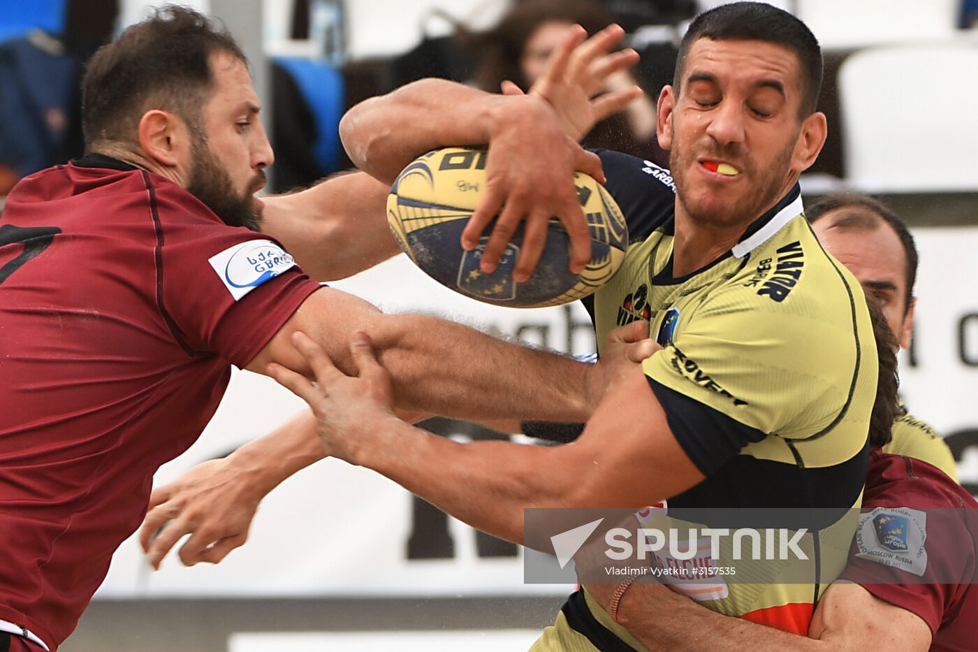 European Beach Fives Rugby Championship. Day one