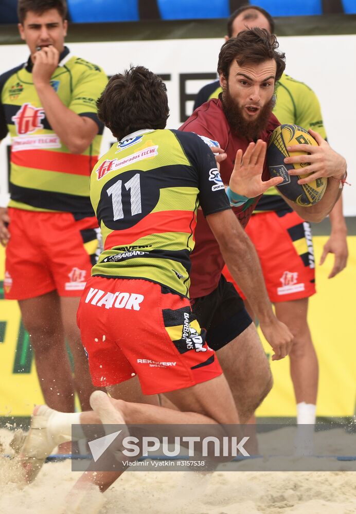 European Beach Fives Rugby Championship. Day one