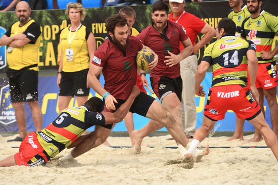 European Beach Fives Rugby Championship. Day one