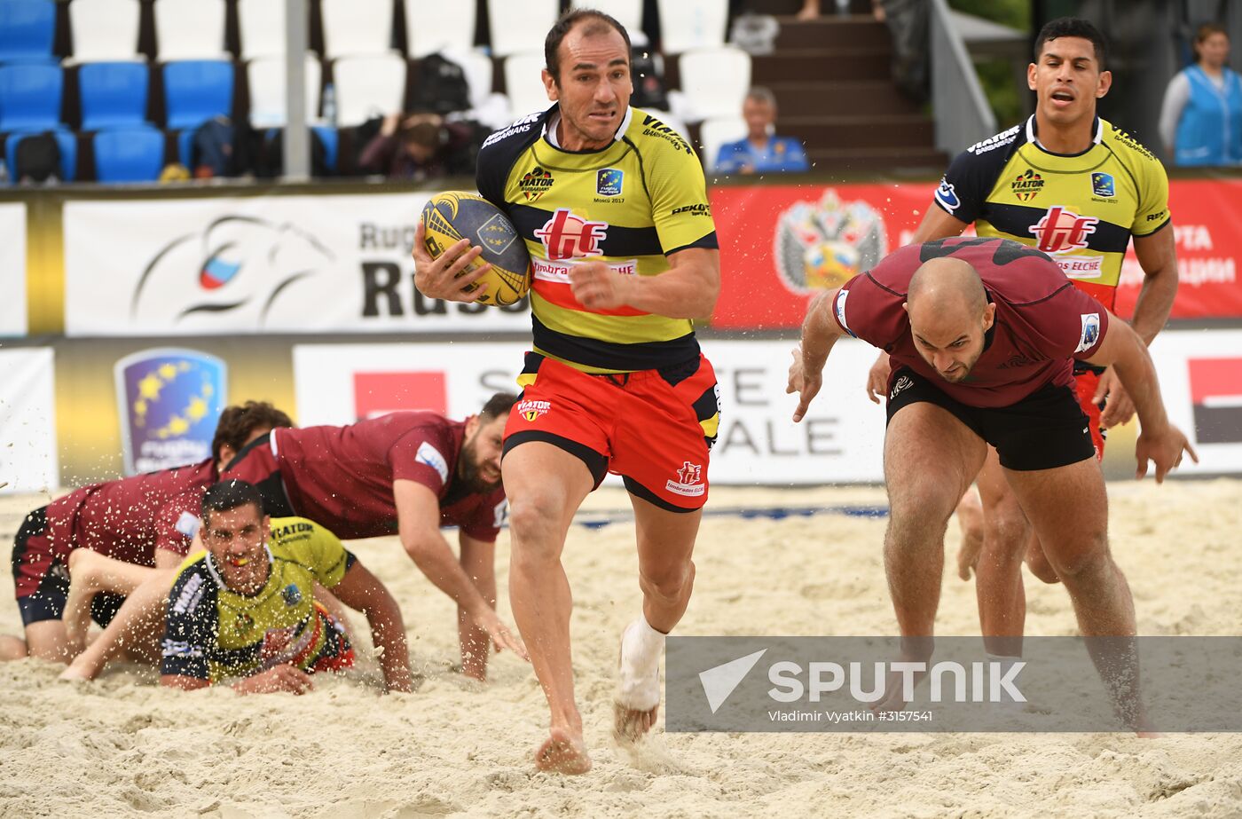 European Beach Fives Rugby Championship. Day one