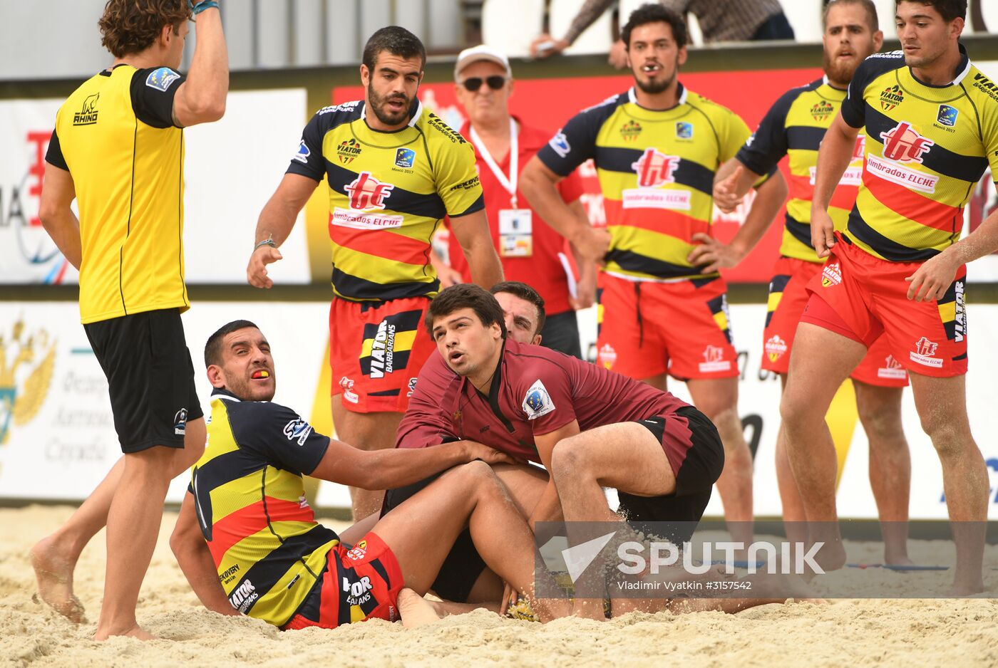 European Beach Fives Rugby Championship. Day one