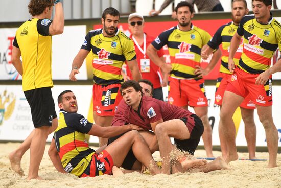 European Beach Fives Rugby Championship. Day one