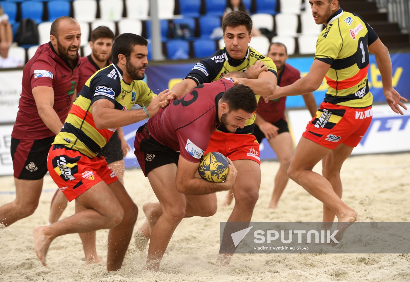 European Beach Fives Rugby Championship. Day one