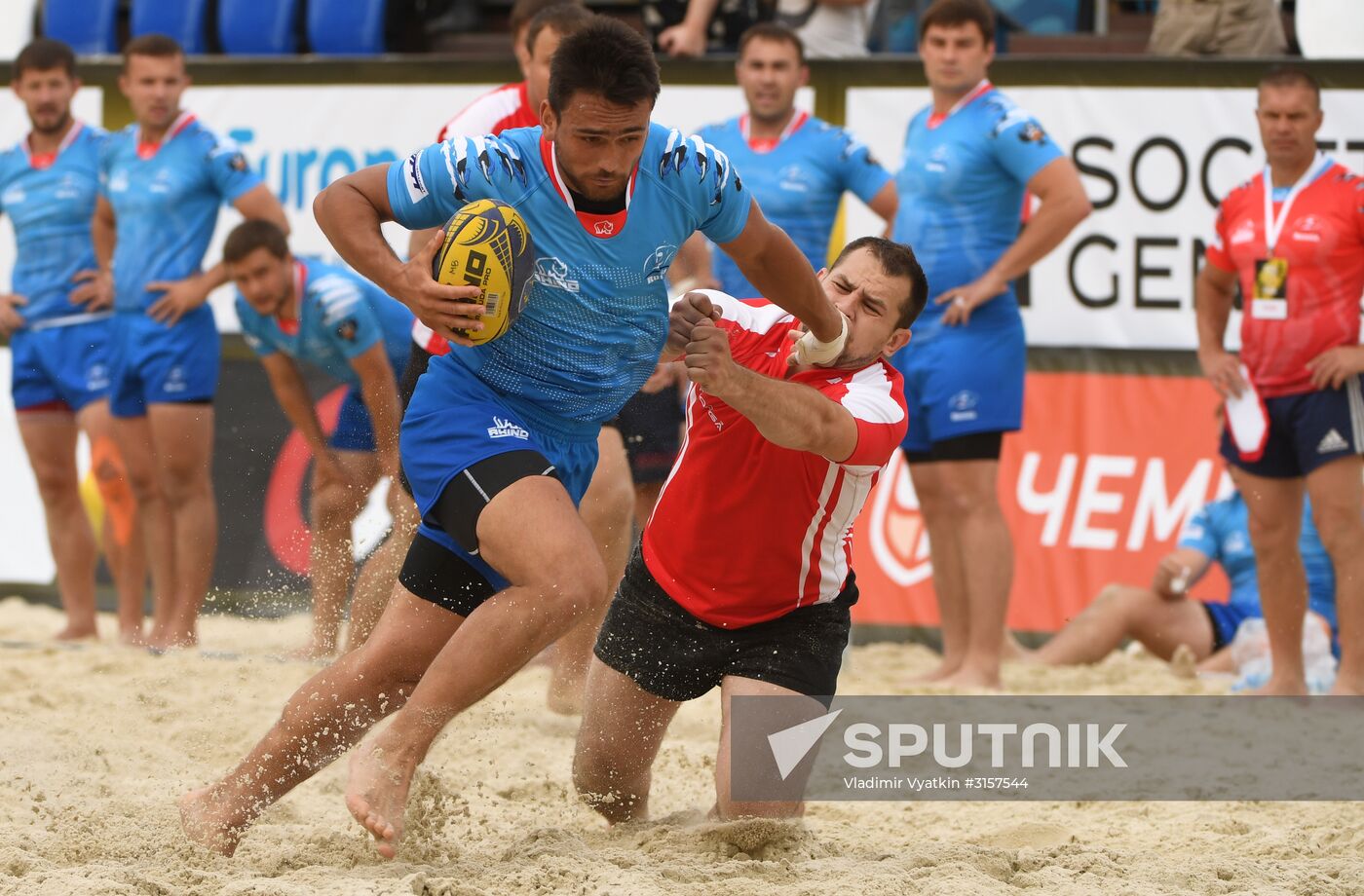 European Beach Fives Rugby Championship. Day one