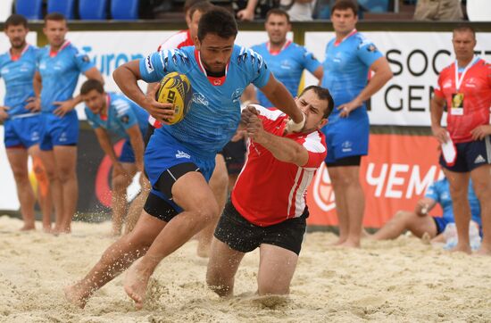 European Beach Fives Rugby Championship. Day one