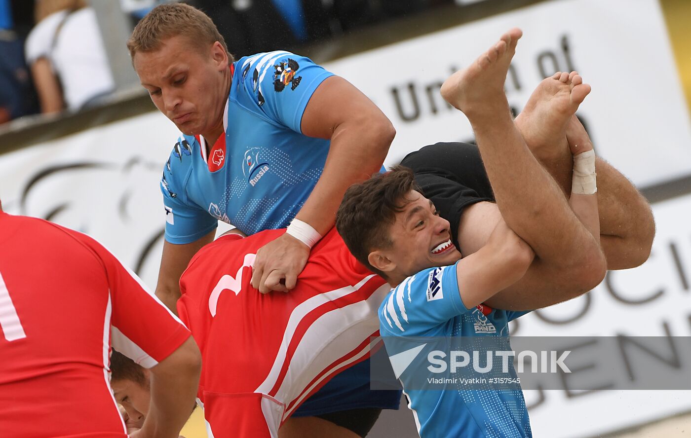 European Beach Fives Rugby Championship. Day one