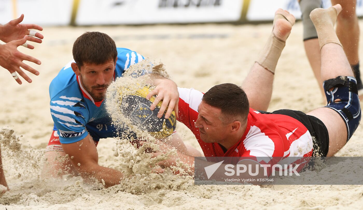 European Beach Fives Rugby Championship. Day one